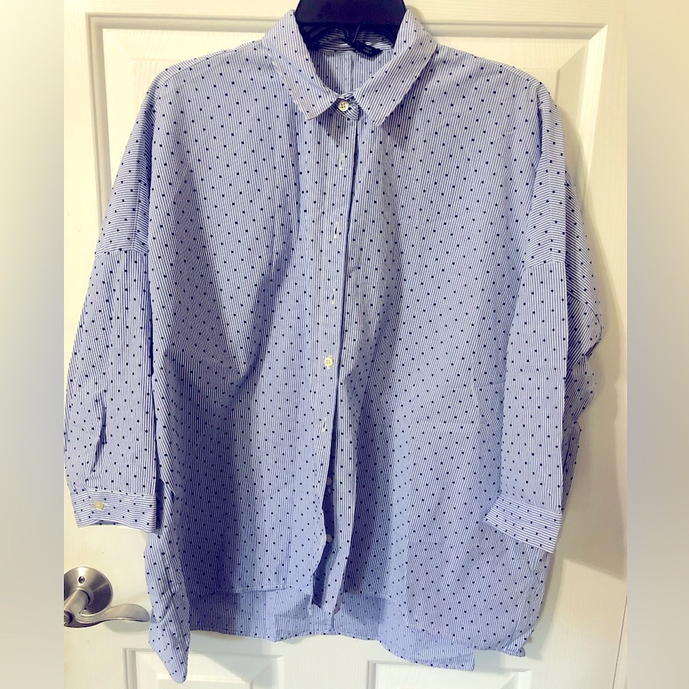 Zara button down shirt. Dots. Medium